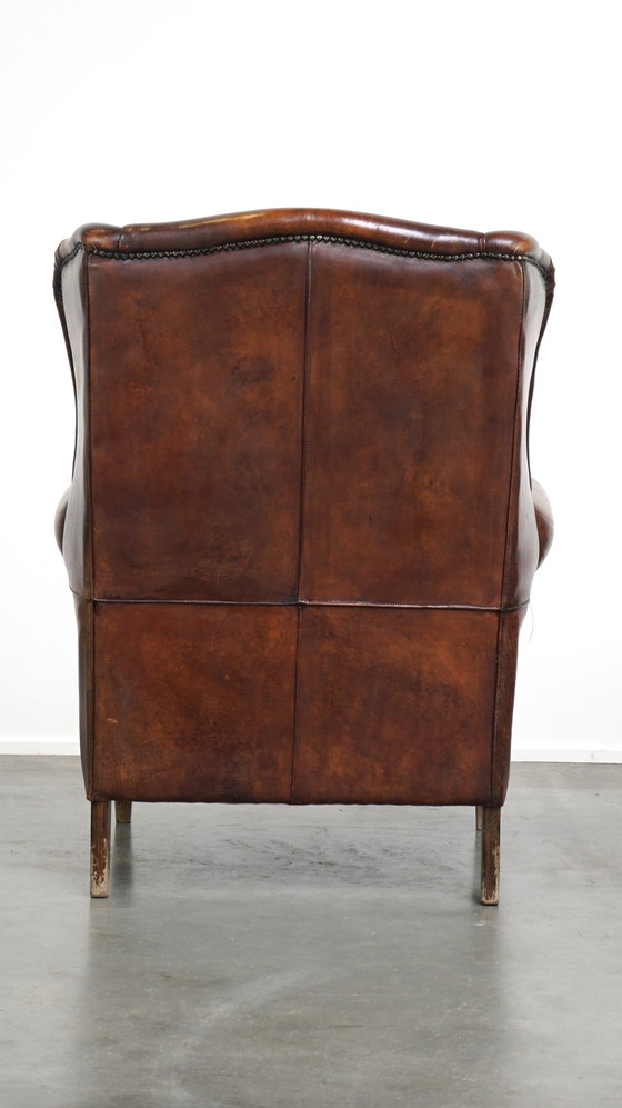 Image 1 of Large sheep leather ear armchair