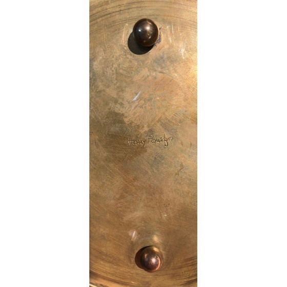 Image 1 of Coppia di portacandele vintage in legno intagliato a forma di aquila, 1970