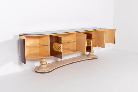 Image 1 of Buffet-tablette italien moderne du Mid Century par Osvaldo Borsani