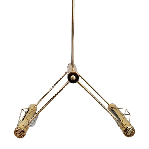 1970s Gorgeous Pendant Lamp in Brass by Cattaneo. Made in Italy