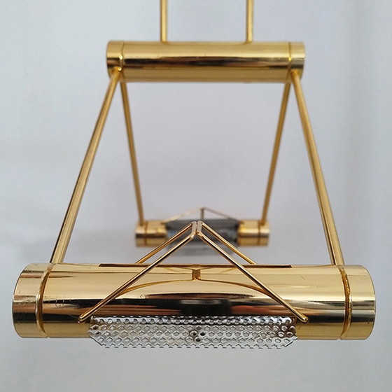 Image 1 of 1970s Gorgeous Pendant Lamp in Brass by Cattaneo. Made in Italy