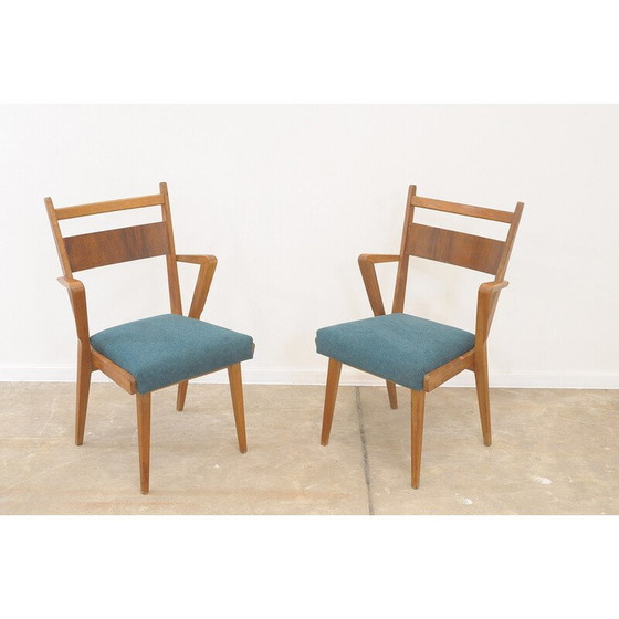 Image 1 of Pair of vintage beechwood chairs for Jitona, Czechoslovakia 1970