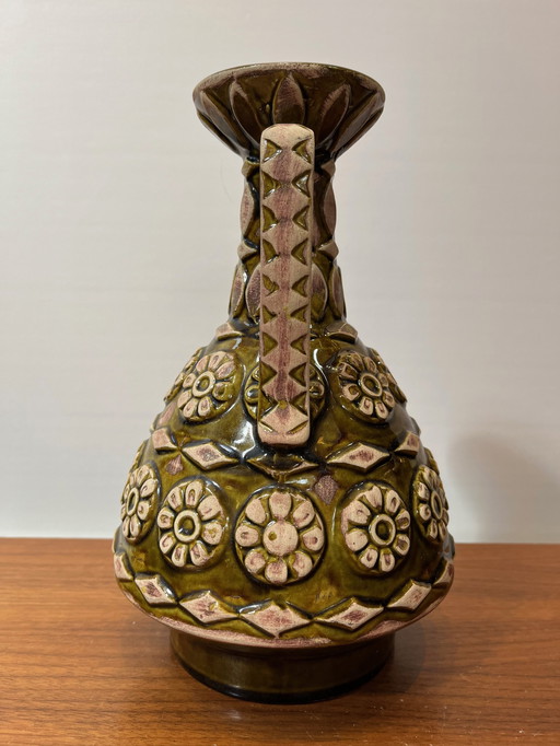 Bodo Mans For Bay Keramik Vase, 77-25, Germany, 1960S