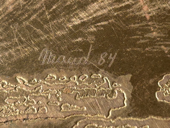 Image 1 of Table basse Maud en laiton gravé