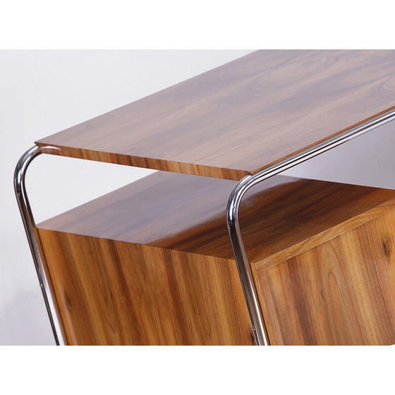 Image 1 of Vintage desk with tubular steel chair by Gottwald and Slezak, 1930s
