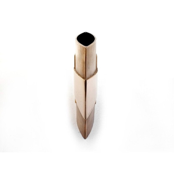 Image 1 of Vintage bronze vase abstract art by Esa Fedrigolli for Esart Italy, 1980