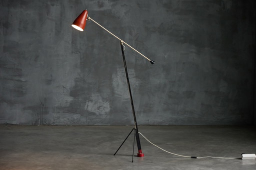 Vintage Grashopper floor lamp "6320" by Wim Rietveld for Gispen, 1950s