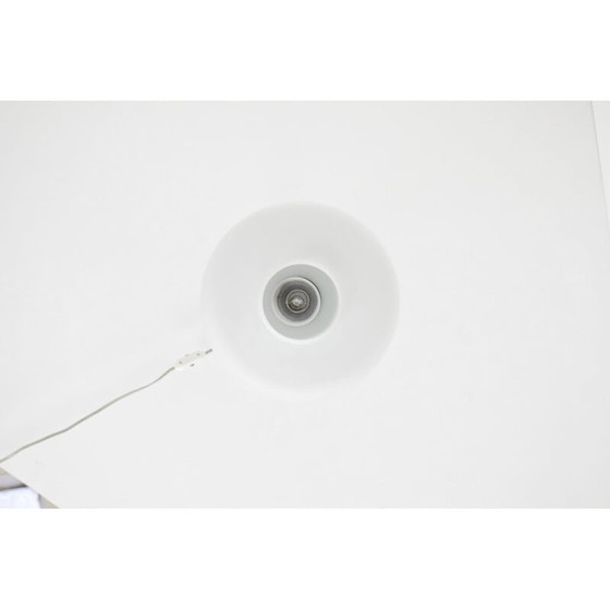 Image 1 of Vintage milk glass and copper pendant lamp, Czechoslovakia 1960