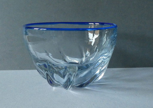 Crystal bowl by Orrefors, design Eva Englund, Sweden 1970s