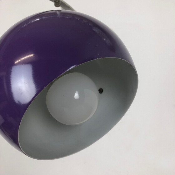 Image 1 of Lampada a sospensione vintage regolabile Pop Art Panton con faretto viola, Germania anni '70