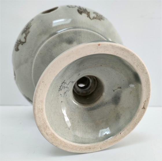 Image 1 of Three Ceramic Bulb Stations Saint Uze Early 20th century