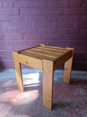  Vintage pine slat side table