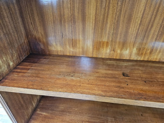 Image 1 of Walnut Feather Bookcase From The 1940S