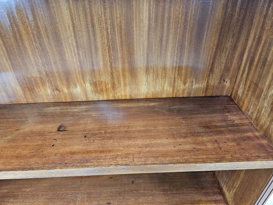 Image 1 of Walnut Feather Bookcase From The 1940S