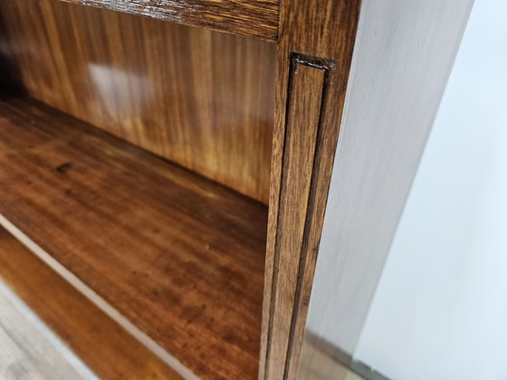 Image 1 of Walnut Feather Bookcase From The 1940S