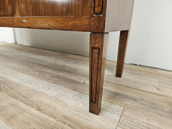 Image 1 of Walnut Feather Bookcase From The 1940S