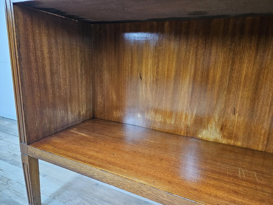 Image 1 of Walnut Feather Bookcase From The 1940S