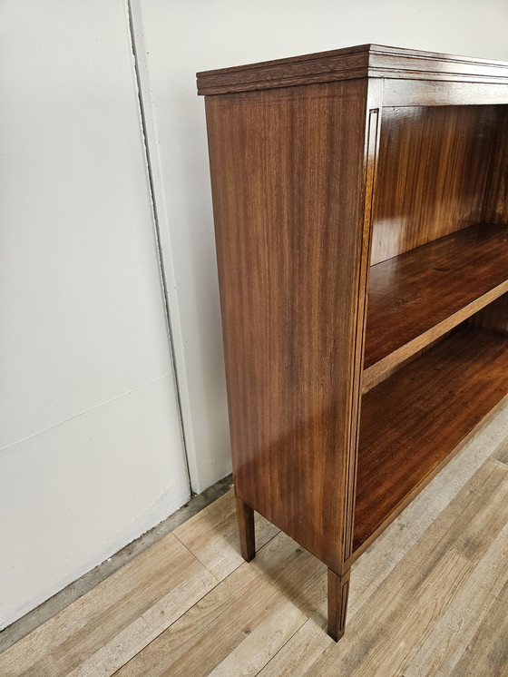 Image 1 of Walnut Feather Bookcase From The 1940S