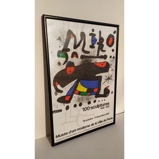 Image 1 of Joan Miro's vintage lithograph, Paris 1978