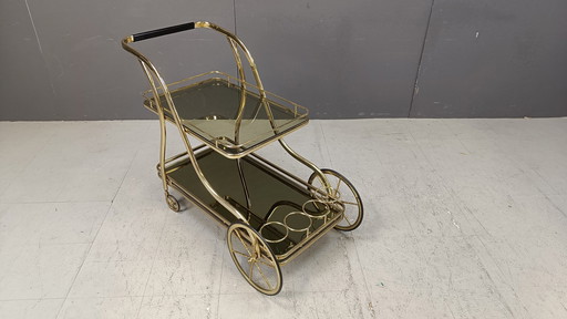 Brass Drinks Trolley, 1970S 