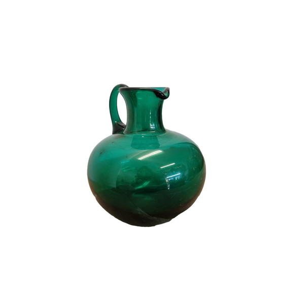 Image 1 of Antique Green Glass Water Jug, Circa 1900