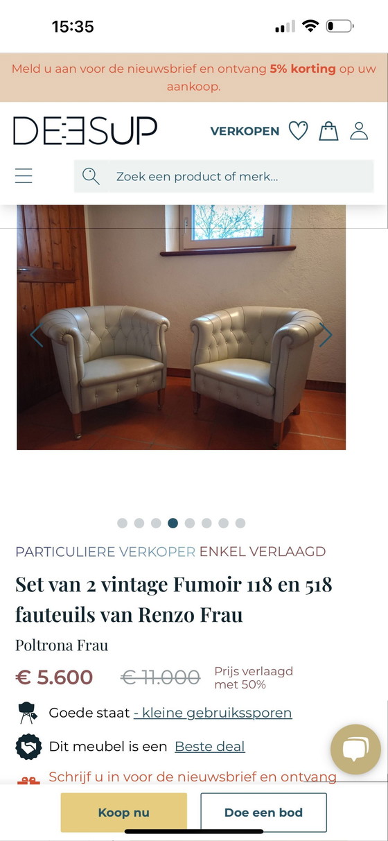 Image 1 of Poltrona Fau Club Armchairs