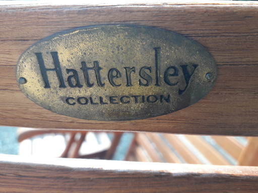 4 Hattersley Collection high-back bistro chairs, folding