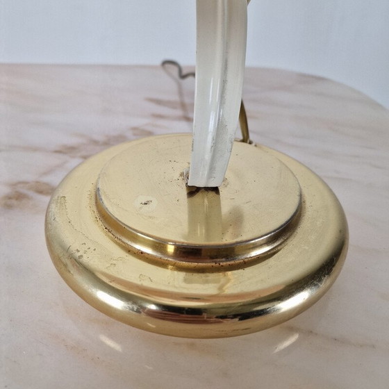 Image 1 of Pair of vintage table lamps with Murano glass pendant lamp, Italy 1970