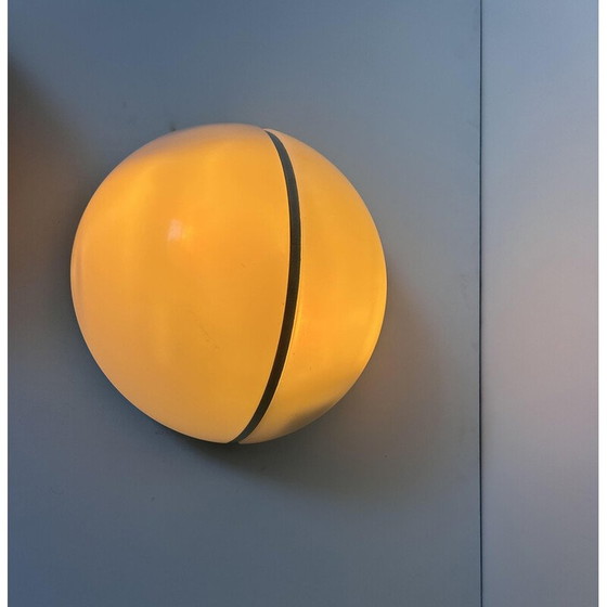 Image 1 of Pair of vintage metal and opaline perspex wall lamp, Germany 1970