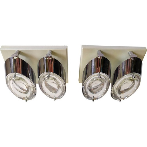 Pair of vintage wall lamps by Oscar Torlasco for Stilkronen, 1970s