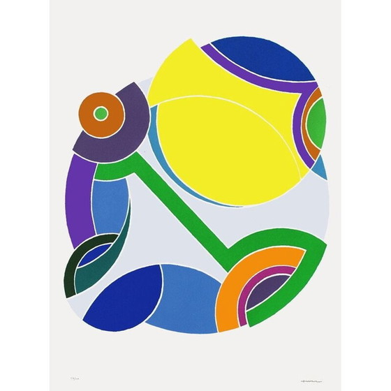 Image 1 of Serigrafia vintage "Circle" di John Levee, 1975