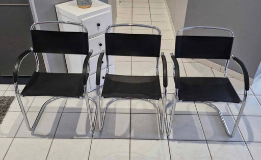 Juego de 3 sillones voladizos, década de 1970