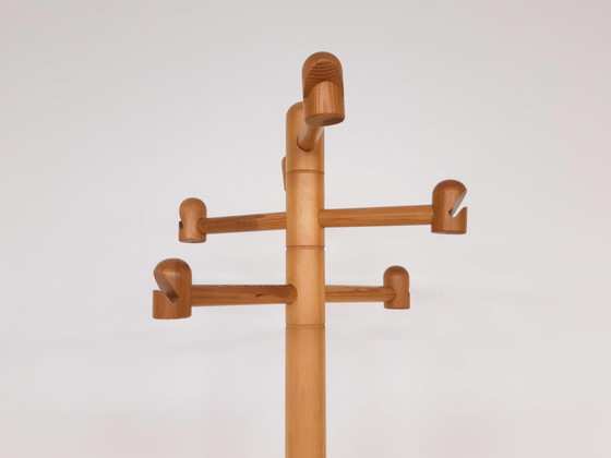 Image 1 of Mid-century pinewood coatrack, Sweden 1970's