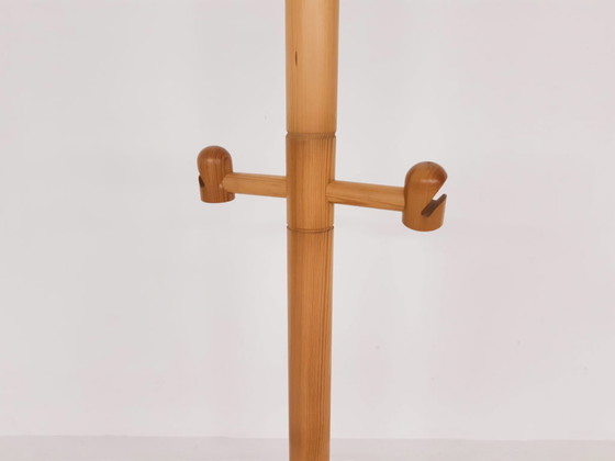 Image 1 of Porte-manteau en bois de pin du Mid Century, Suède, années 1970