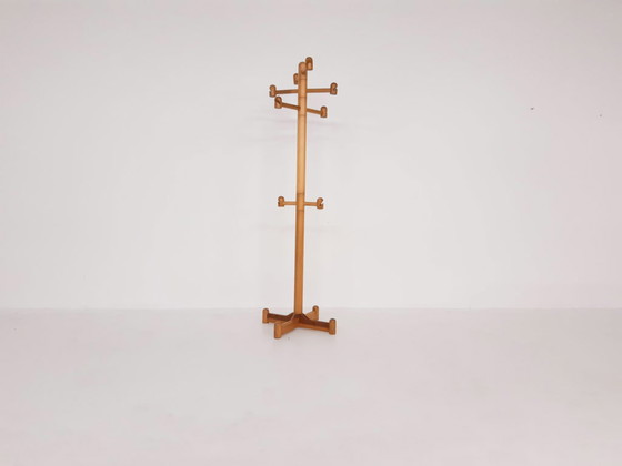 Image 1 of Mid-century pinewood coatrack, Sweden 1970's