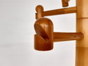Porte-manteau en bois de pin du Mid Century, Suède, années 1970