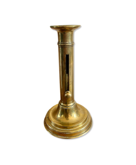 Image 1 of Brass Push Candle Holder