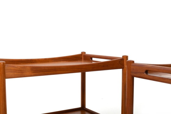 Image 1 of Model AT-45 Teak Trolleys by Hans J. Wegner for Andreas Tuck, 1960s, Set of 2