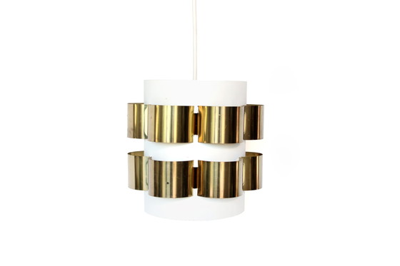 Image 1 of Brass Coronell pendant lamp by Werner Schou, 1960's