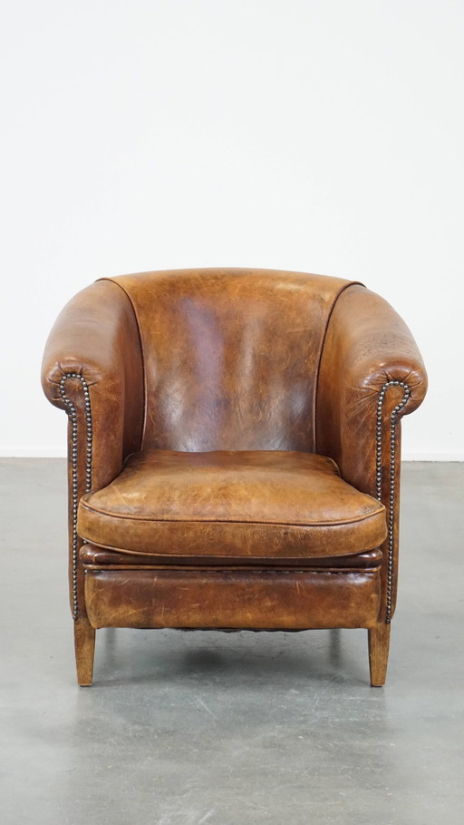 Vintage Sheep Leather Club Armchair