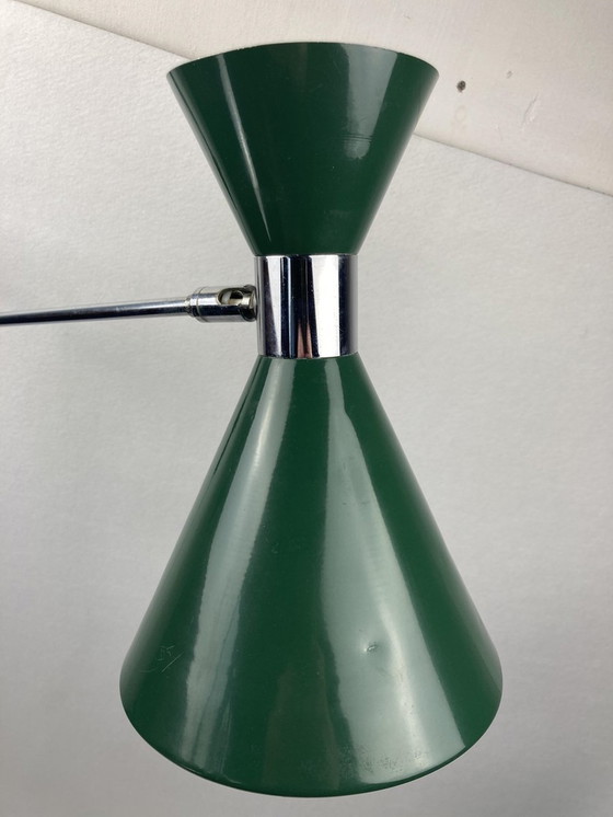 Image 1 of Architectural Wall Arc Diabolo Swing Lamp from Herda, Dutch, 1960s