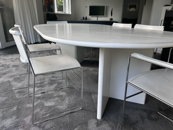 Image 1 of Arco Design Dining Table Meeting Table Multiple With 6 Arco Design Chairs