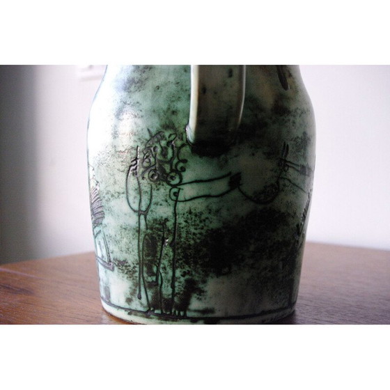 Image 1 of Vintage ceramic pitcher by Jacques Blin, 1950