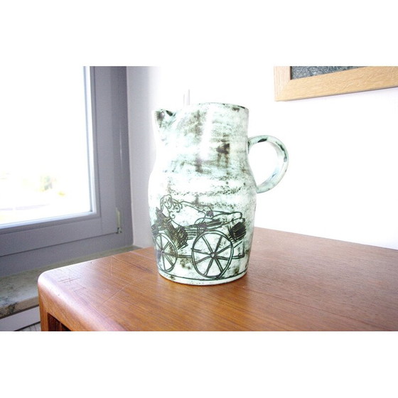 Image 1 of Vintage ceramic pitcher by Jacques Blin, 1950