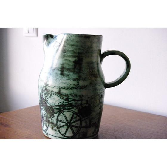 Image 1 of Vintage ceramic pitcher by Jacques Blin, 1950