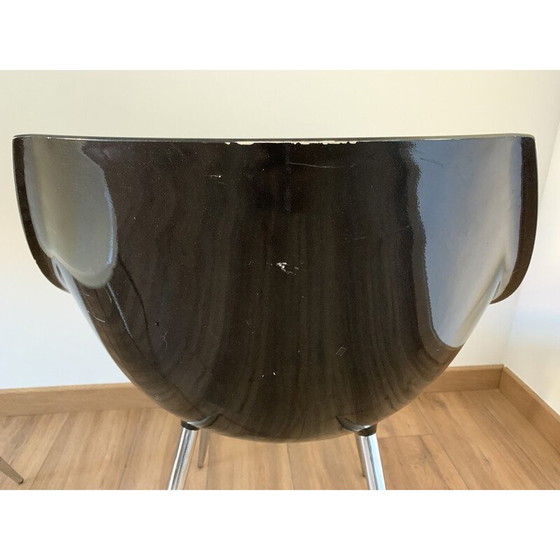 Image 1 of Coppia di sedie Lago vintage bianche e nere di Philippe Starck