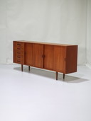 Credenza bassa lunga in teak vintage danese