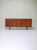 Credenza bassa lunga in teak vintage danese