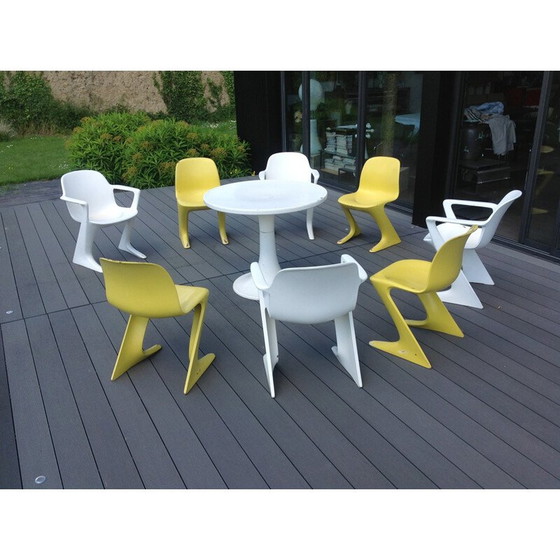 Image 1 of Vintage patio furniture set with 4 armchairs by Ernst Moeckl for Horn, 1960