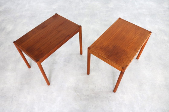 Image 1 of 2X Vintage Teak Sidetable